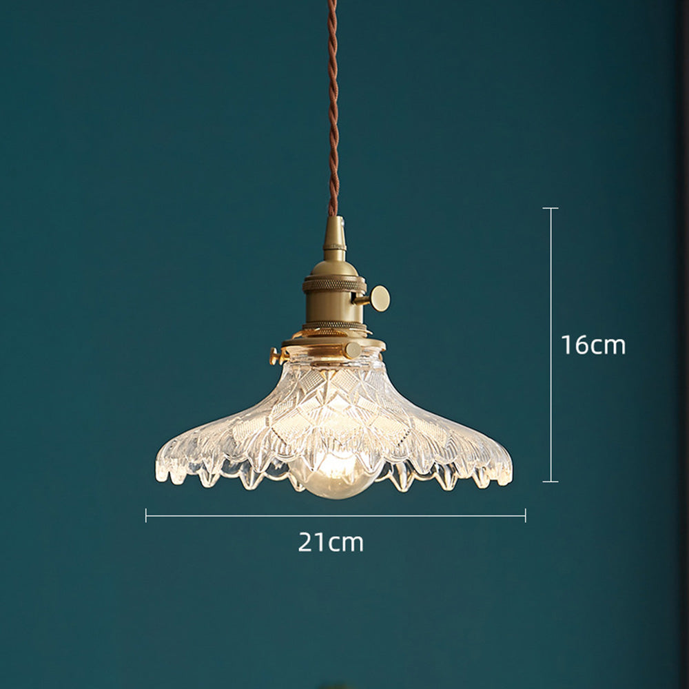 Small Glass Pendant Light - Modern Kitchen Island Lighting Minimalist
