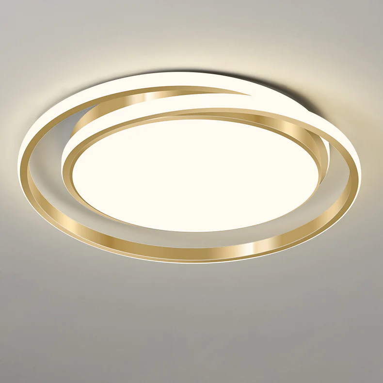 Metal LED Circle Ceiling Light - Modern Acrylic Design for Bedroom