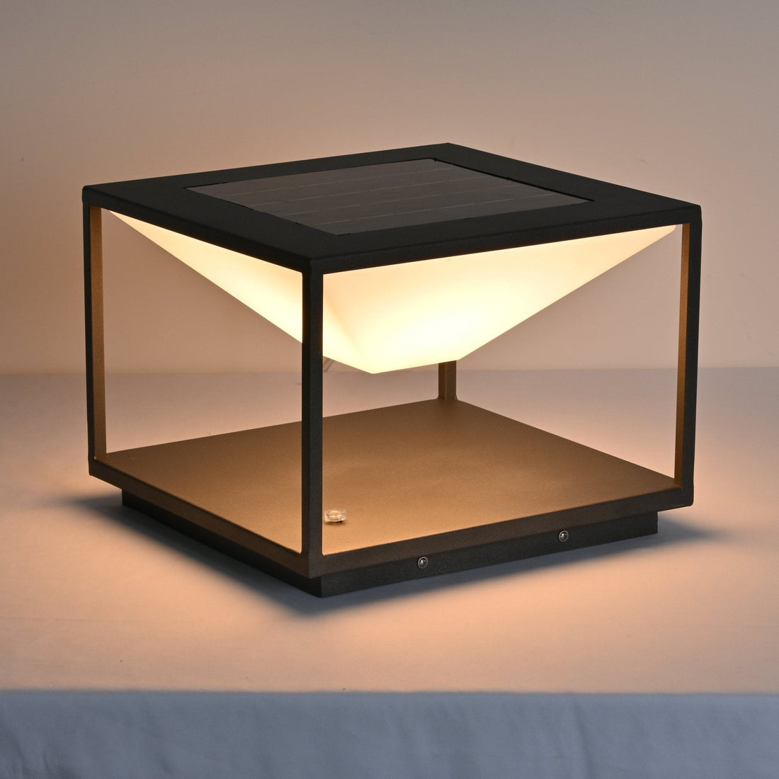 Geometric LED Outdoor Lamp - Minimalist Light for Patio & Garden
