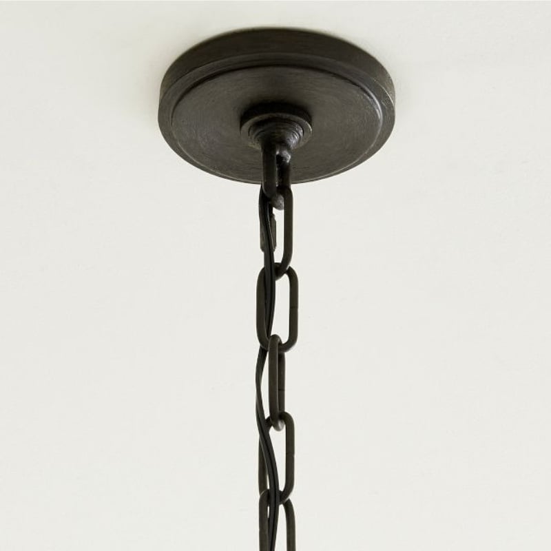 Reticula Modern Round Chandelier – Iron Frame with Open Circular Design for Dining or Entry