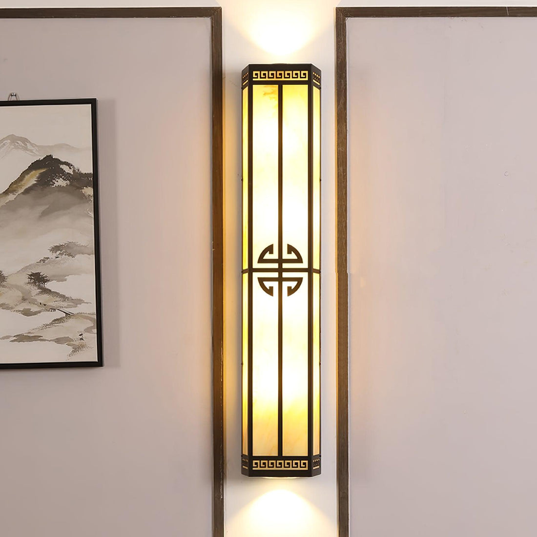 Schneeflocken-Wandleuchte aus Gipsmetall – quadratische, elegante Lampe für den Außenbereich