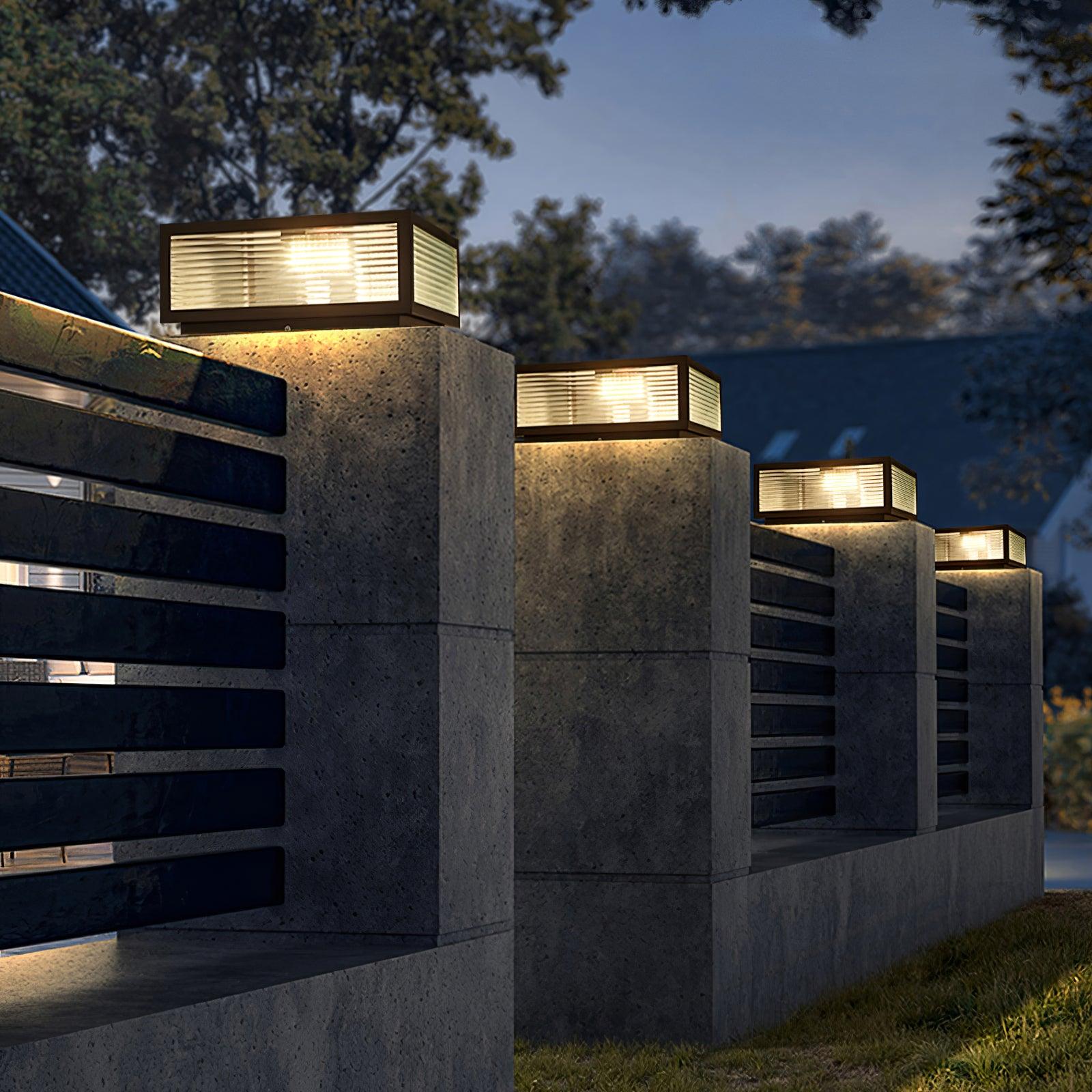 Garden Outdoor Light - Durable Metal Glass Lamp for Patio & Pathway