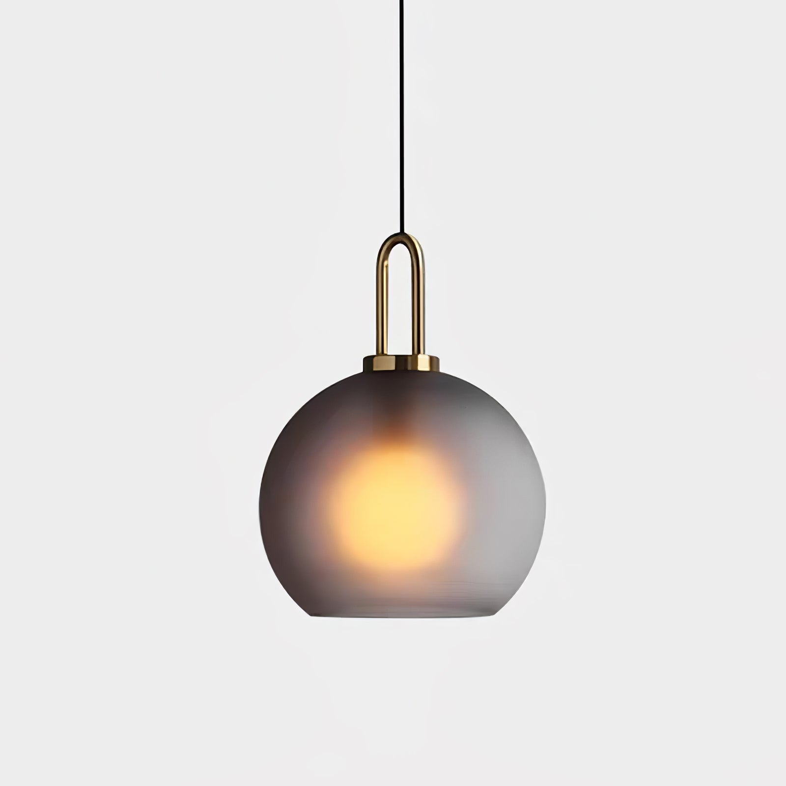 Kupferbeschichtete Glas-Plug-in-Hängeleuchte mit Kabel