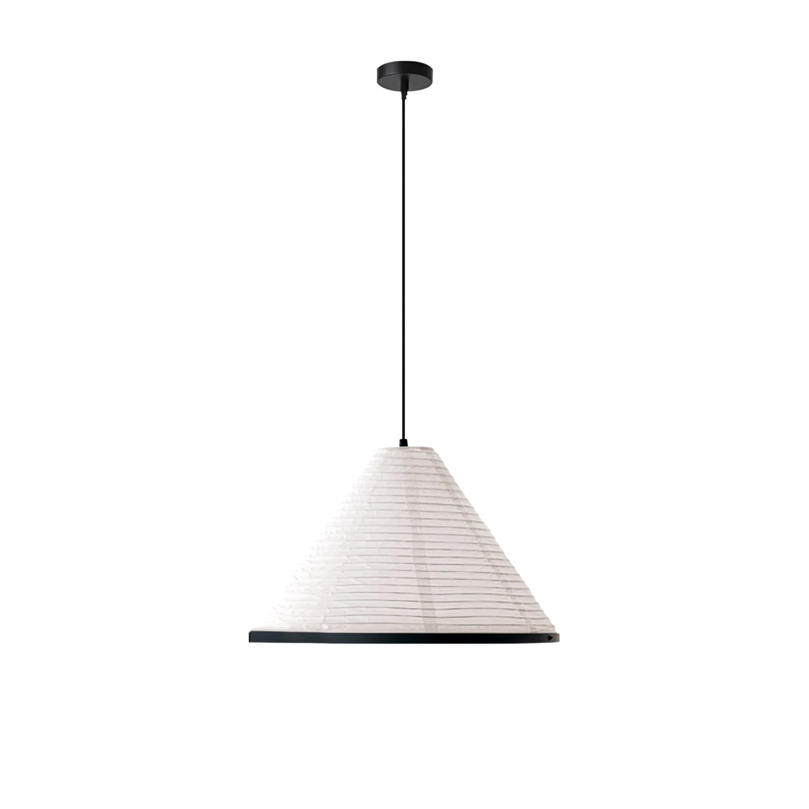 Washi Paper Pyramid Pendant Lamp - Handcrafted Light for Living Room