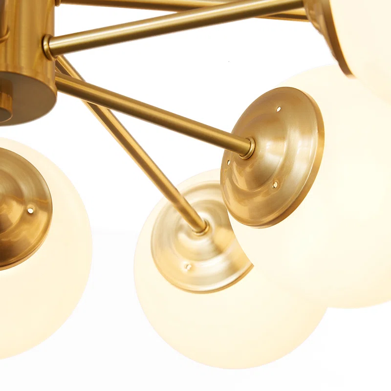 Gold Luxury Chandelier – Brass Fixture for Elegant Bedroom Décor