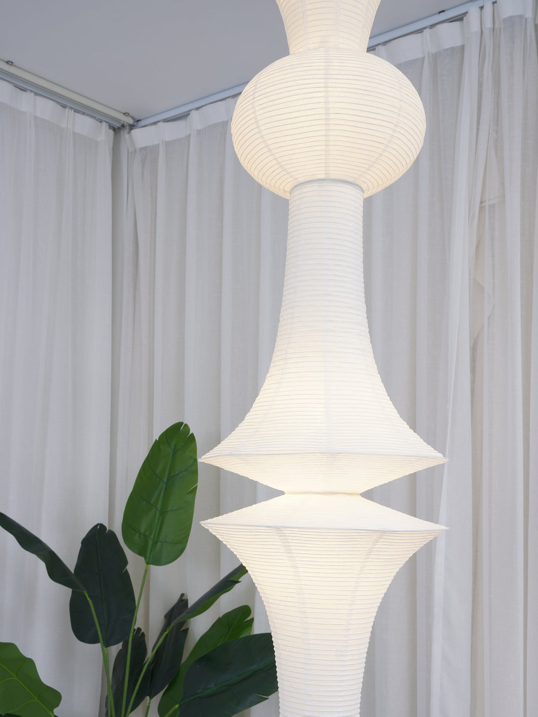 Washi-Papier-Pendelleuchte – Japanische handgefertigte Lampe für das Wohnzimmer
