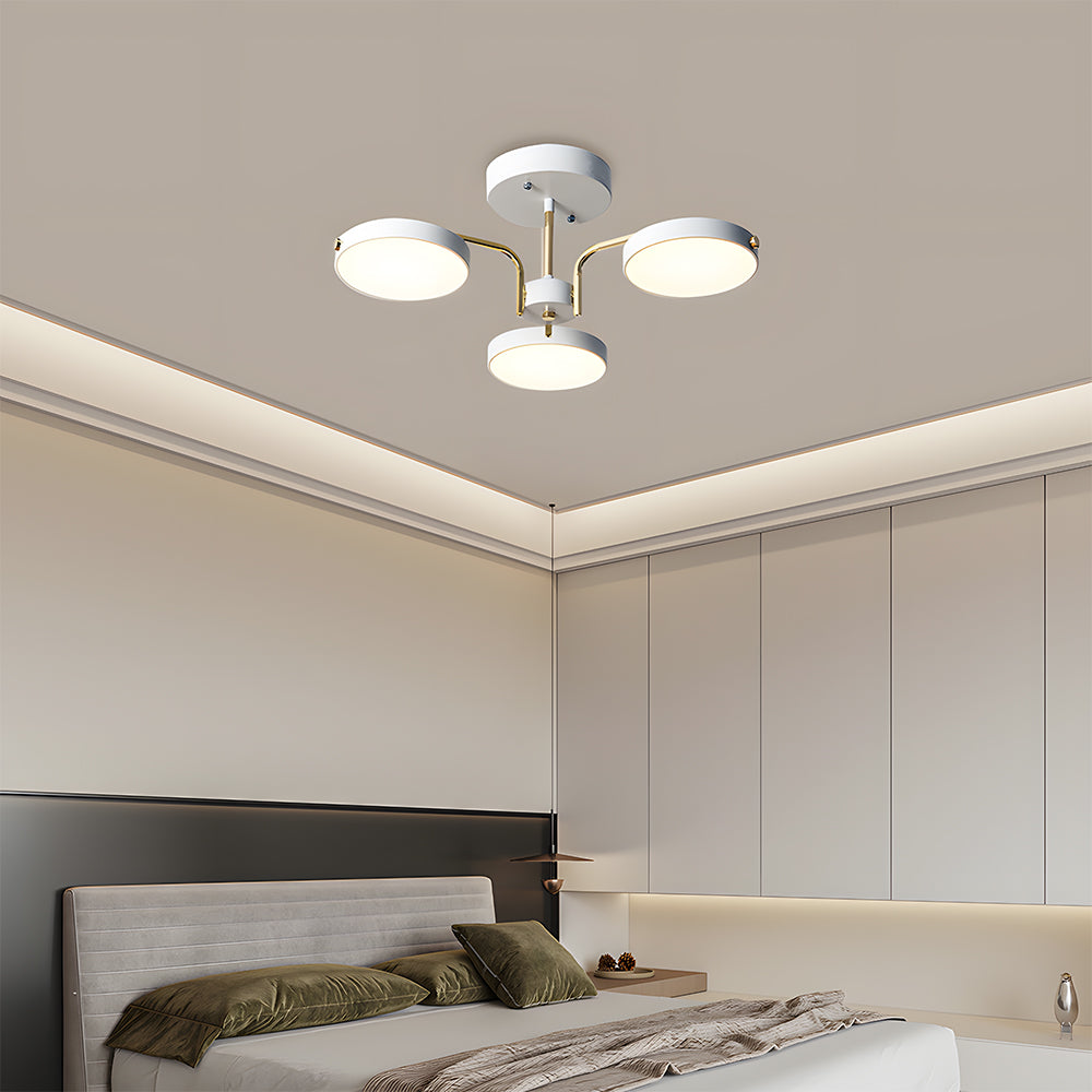 Disc Branch Iron Ceiling Lamp - Nordic Creative Light for Living Room