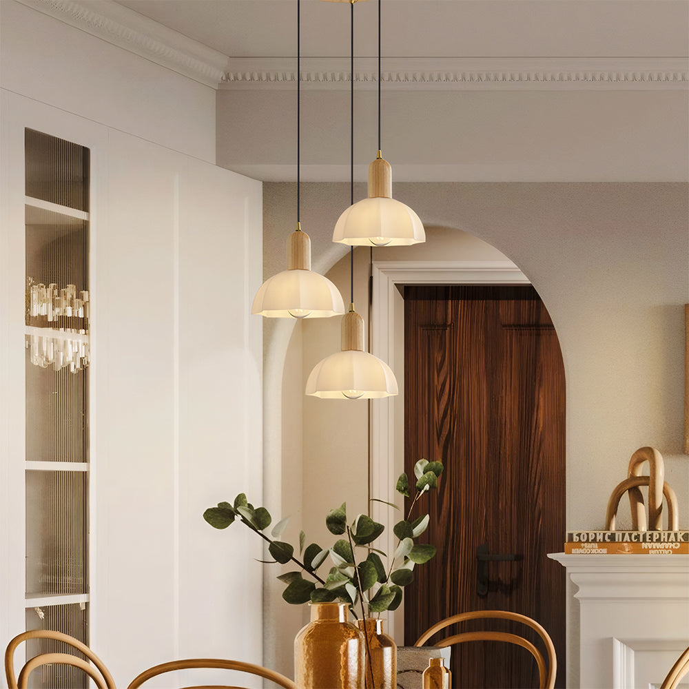 Retro Glass Pendant Light - Creative Bedroom Lighting Vintage