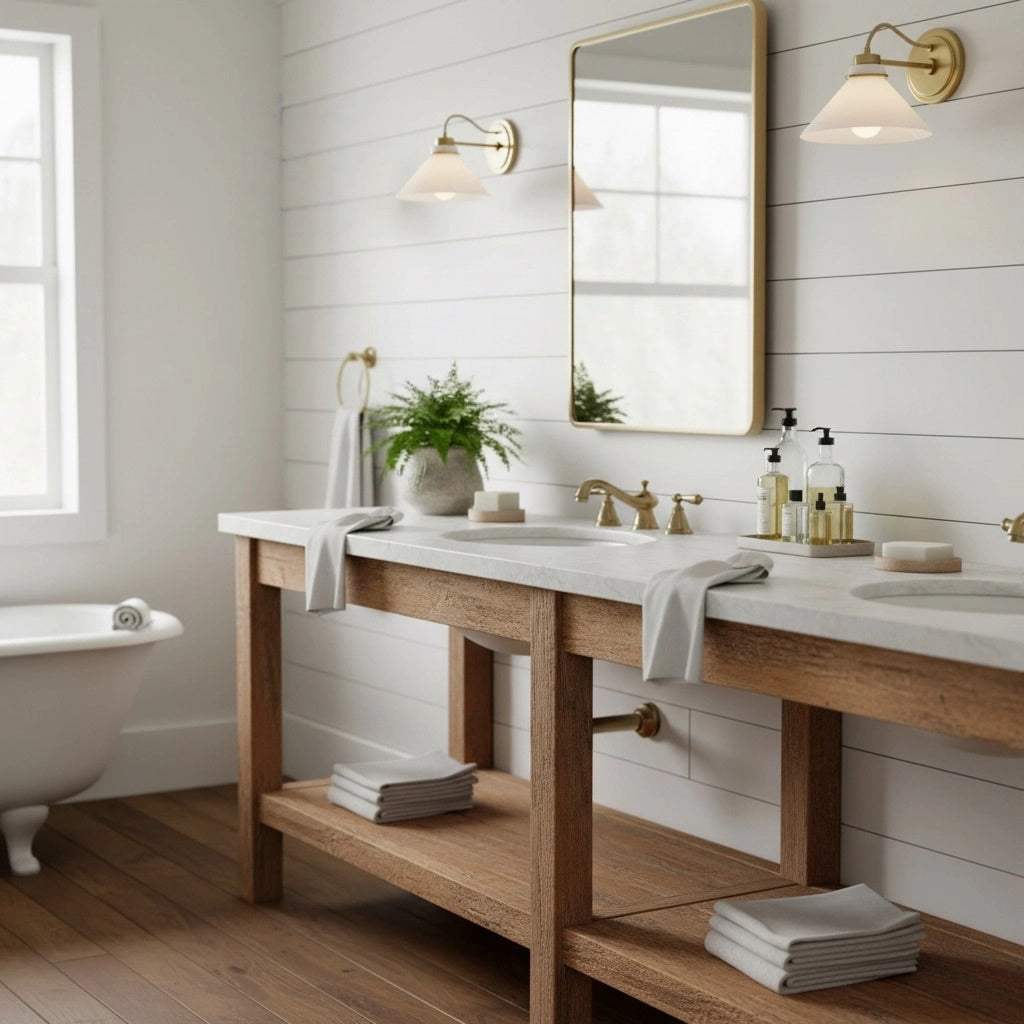 Aurenza Metal Wall Sconce - Farmhouse Tapered Design Wall Light