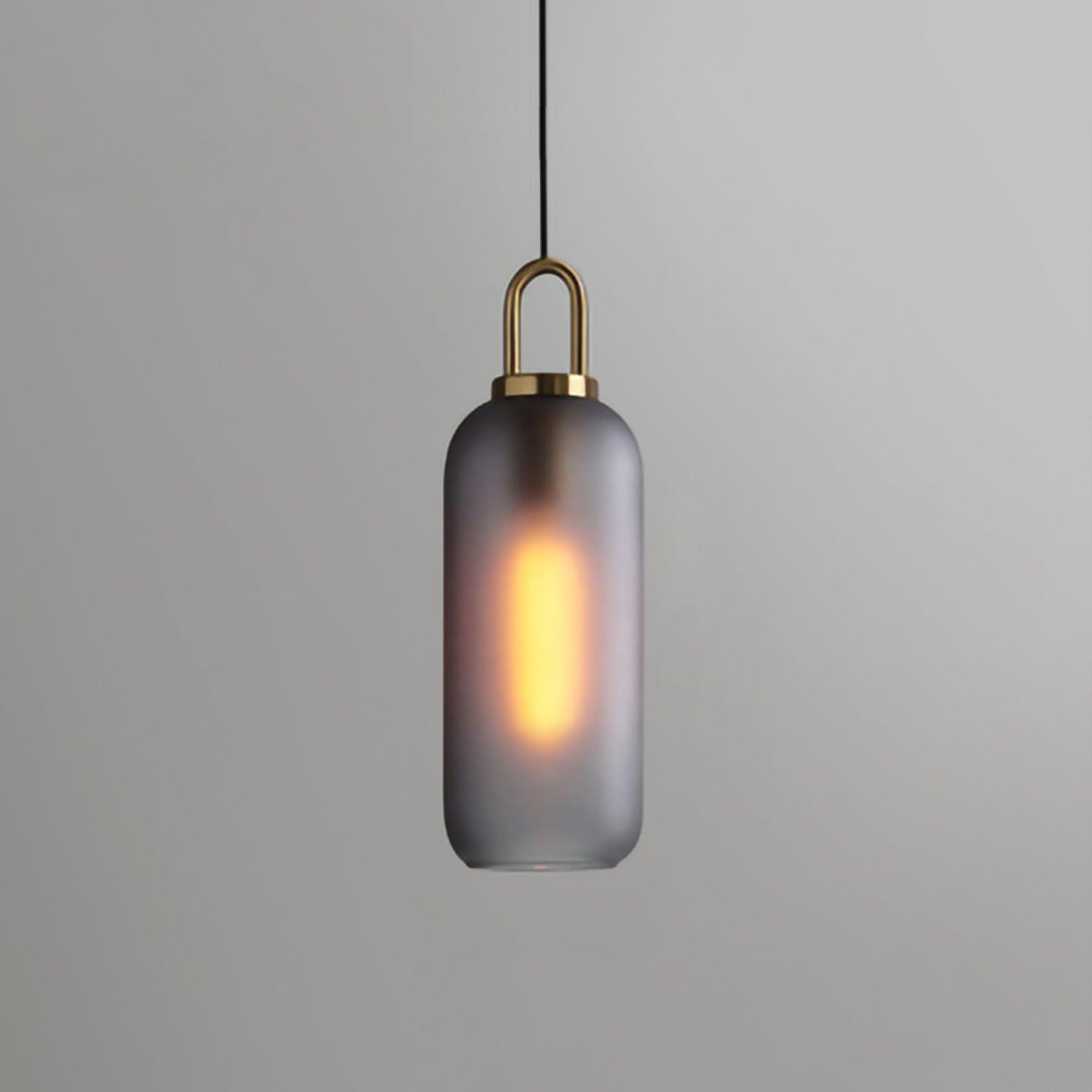 Kupferbeschichtete Glas-Plug-in-Hängeleuchte mit Kabel