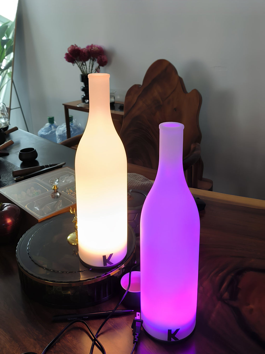 Battery Table Lamp - Modern Glass Light for Dining & Living Spaces