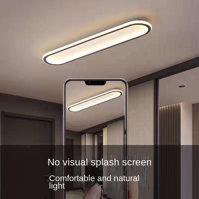 Oval LED Ceiling Light - Gold Art Deco Design Lamp for Modern Homes