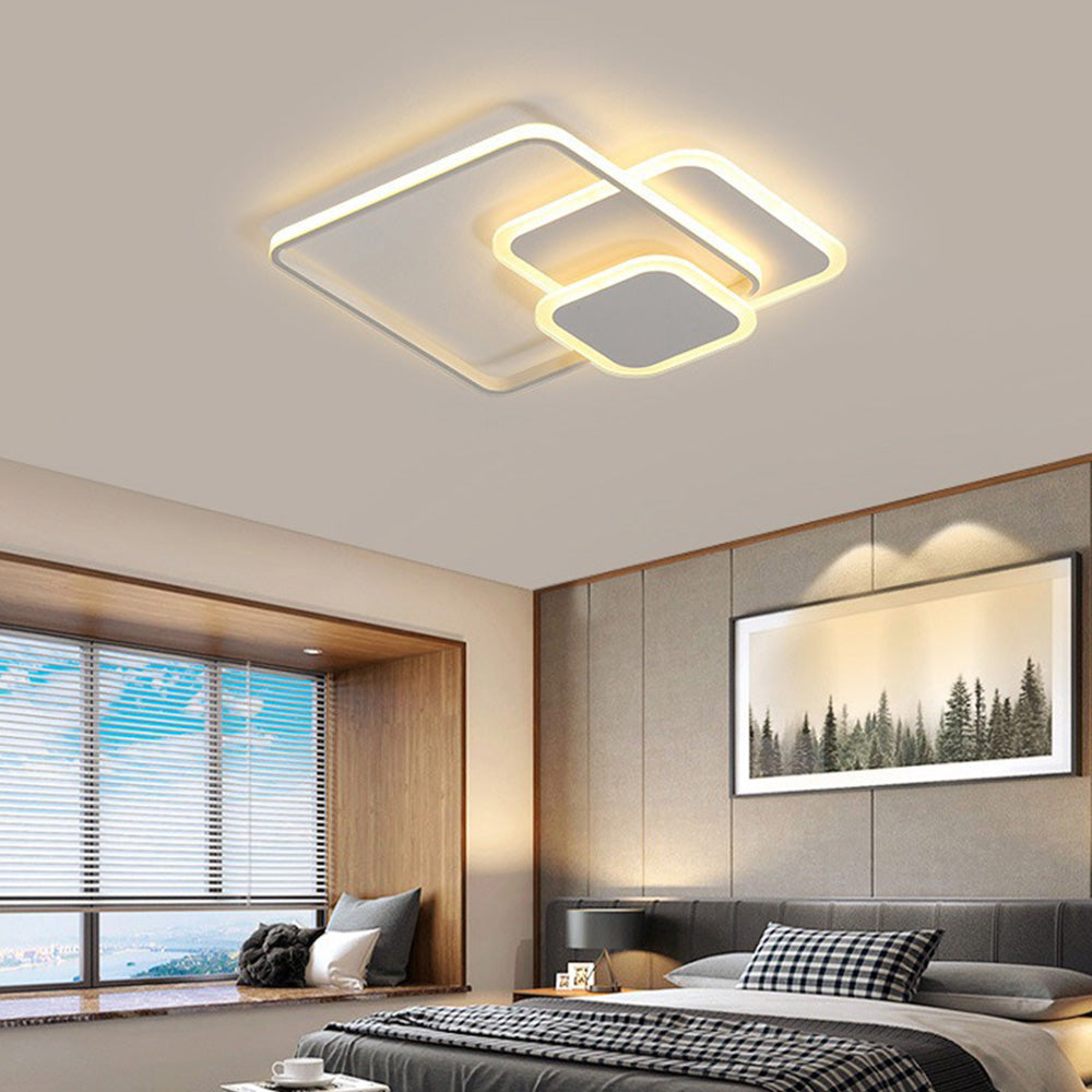 LED Flush Mount Ceiling Lamp - Elegant Acrylic Bedroom Light Fixture