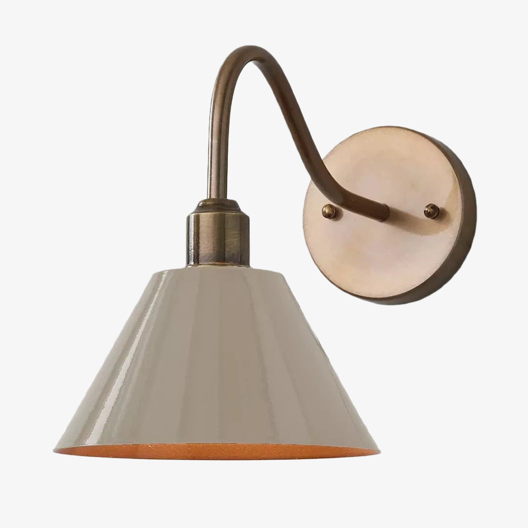 Narix Tapered Metal Wall Sconce - Clean Industrial Design in Contemporary Style for Bedroom and Lounge
