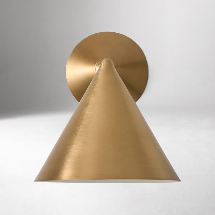 Brivana Metal Outdoor Wall Light - Modern Cone Sconce for Hallway