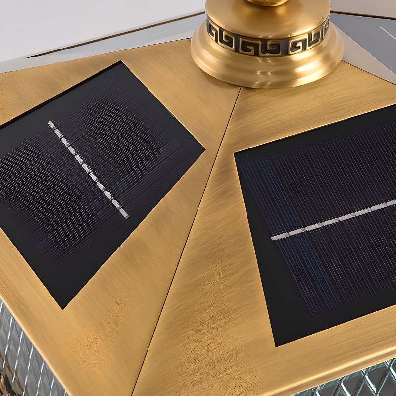 Solar-Pfostenleuchte Diamond – Elegante Außenleuchte aus Glas für Gartenwege