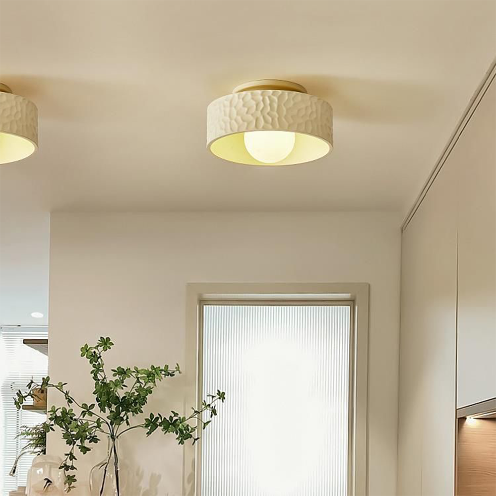 Wabi-sabi Ceiling Lamp - Round Style Fixture for Living Room