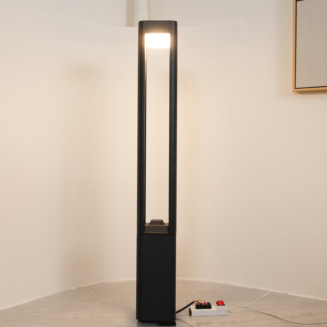 Rechteckige Gartenpollerleuchte - Moderne LED-Lampe für Wege