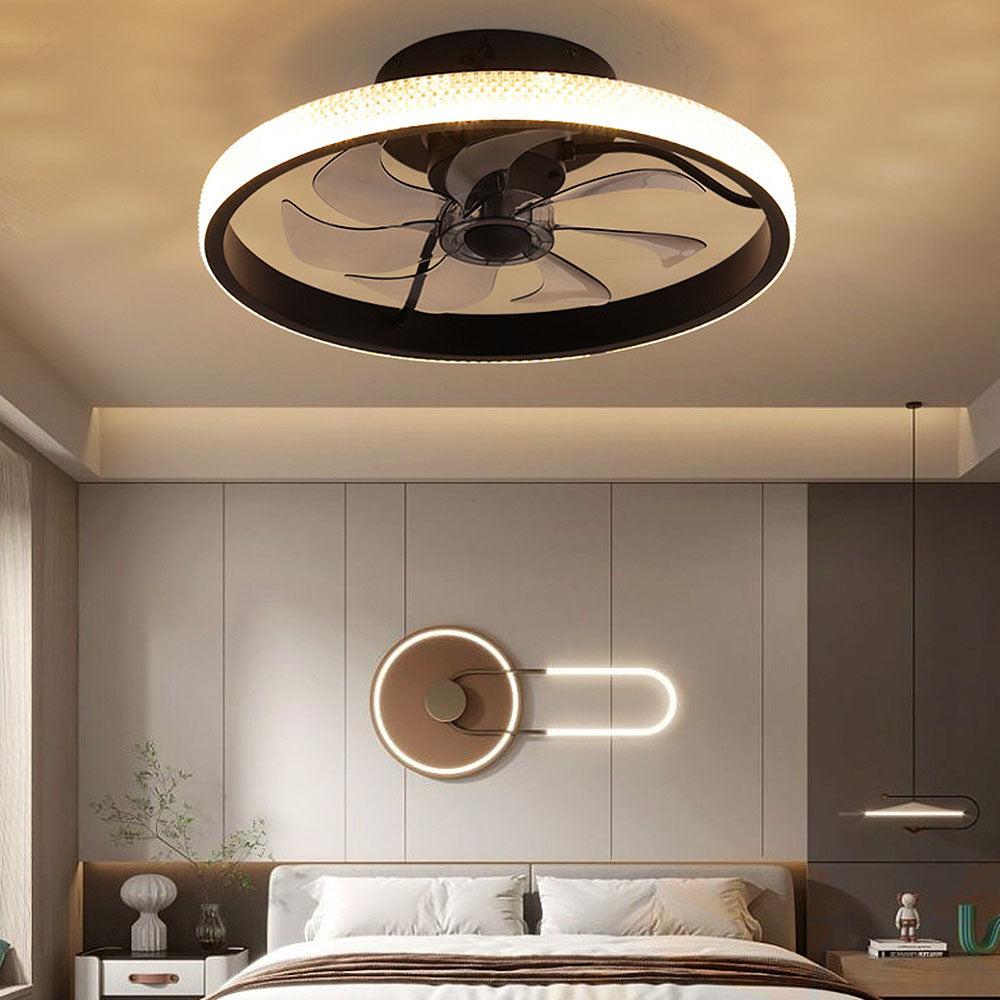 Dimmable LED Ceiling Fan – Modern Hardware Light for Home Interiors