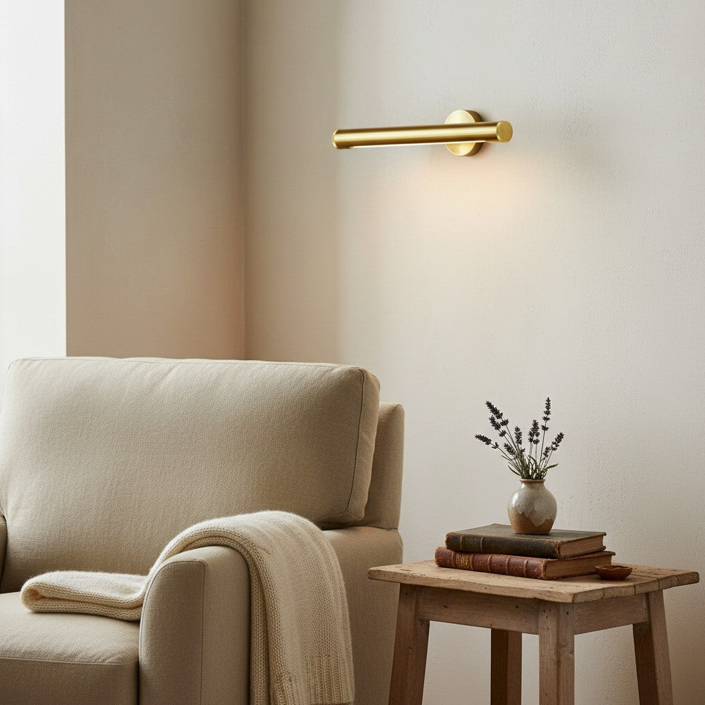 Aurix Wall Mount Art Light - Aged Finish Picture Light for Highlighting Canvases