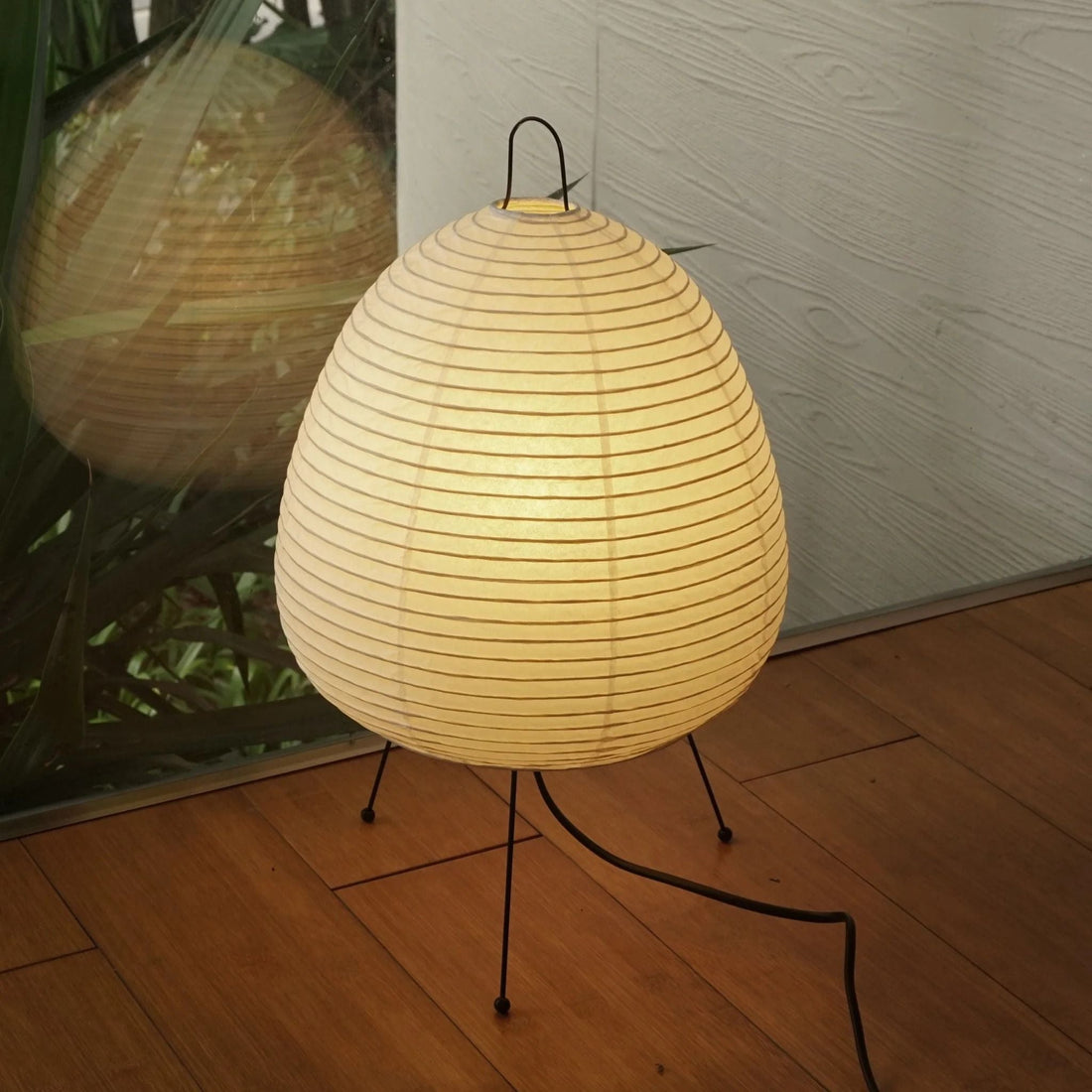 Japanisch inspirierte Papiertischlampe – Maulbeerpapierlampe fürs Schlafzimmer