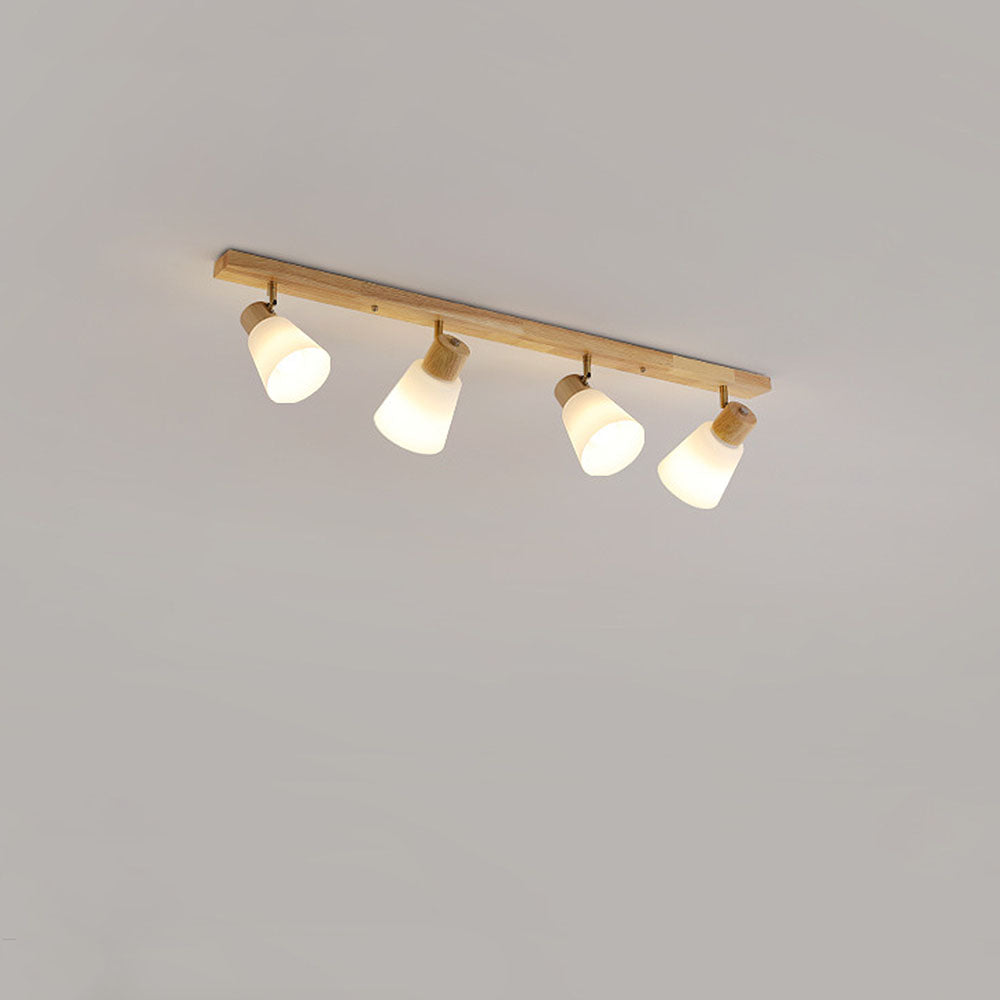 Wood Track Lighting - Modern Rotatable Minimalist Hallway Light