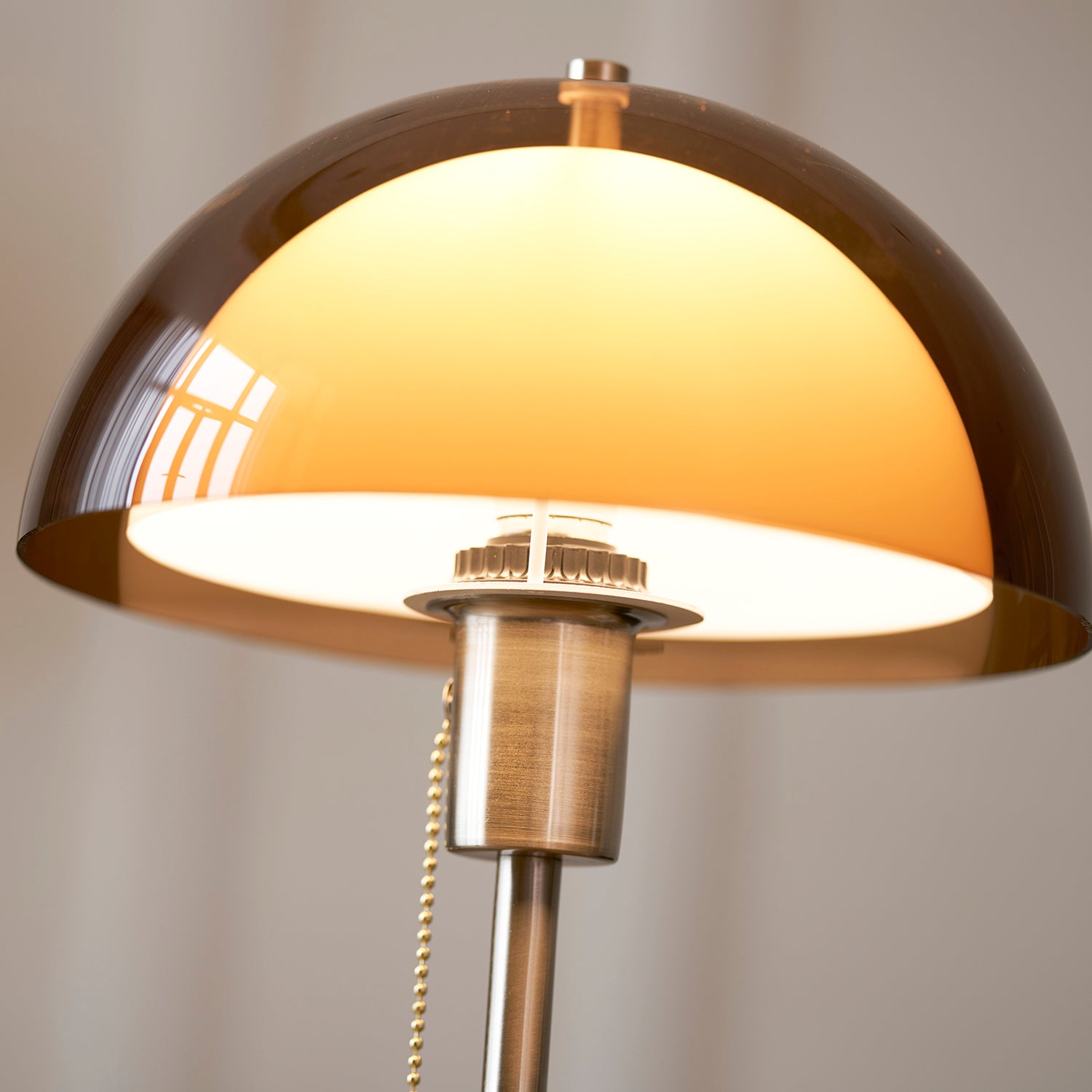 Afterglow Table Lamp Rounded Shade Bedside Accent Table Lamp - Modern Retro Style for Bedroom
