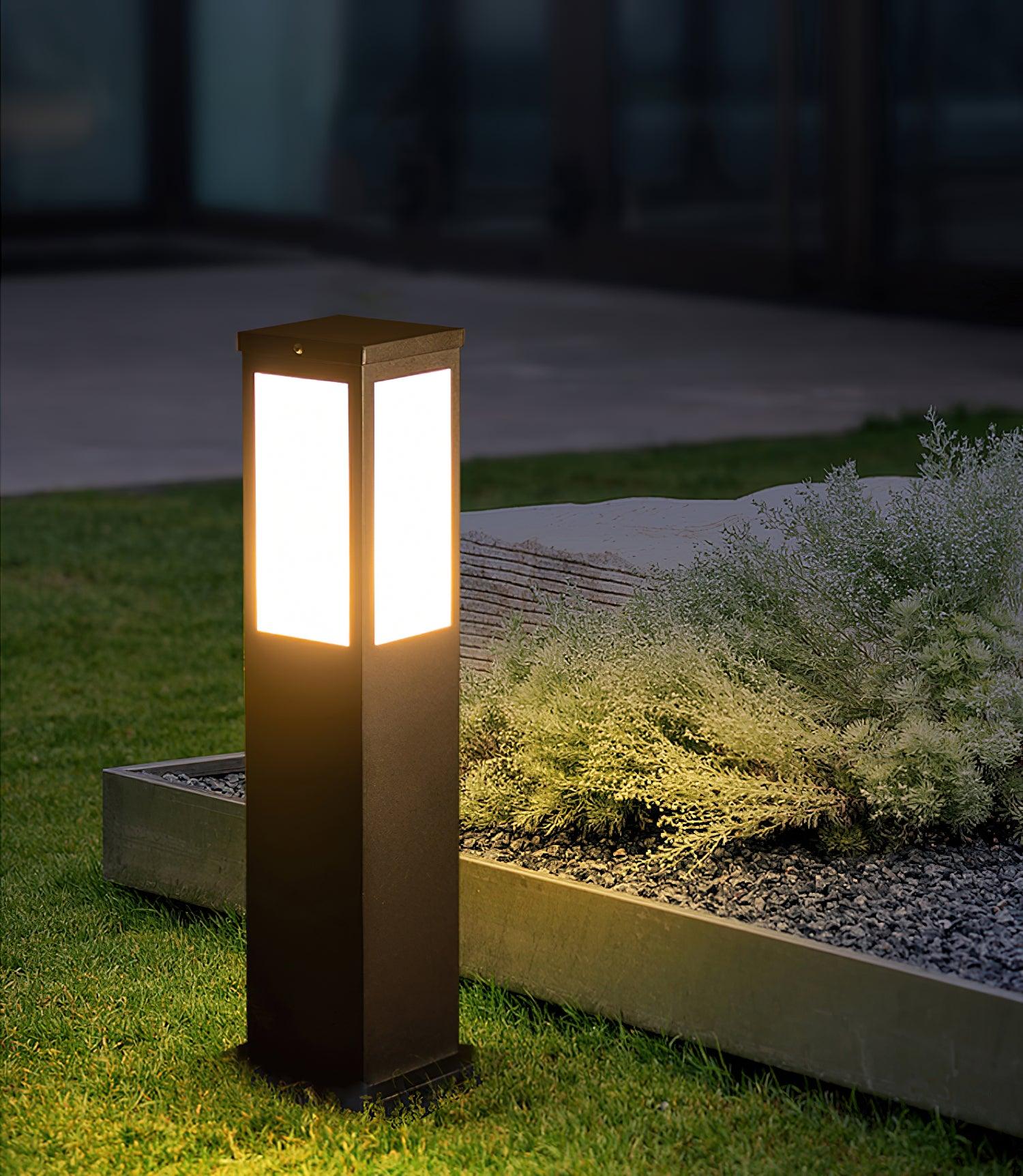 Moderne Pollerleuchte - Solar-Außenlampe aus Aluminiumdruckguss