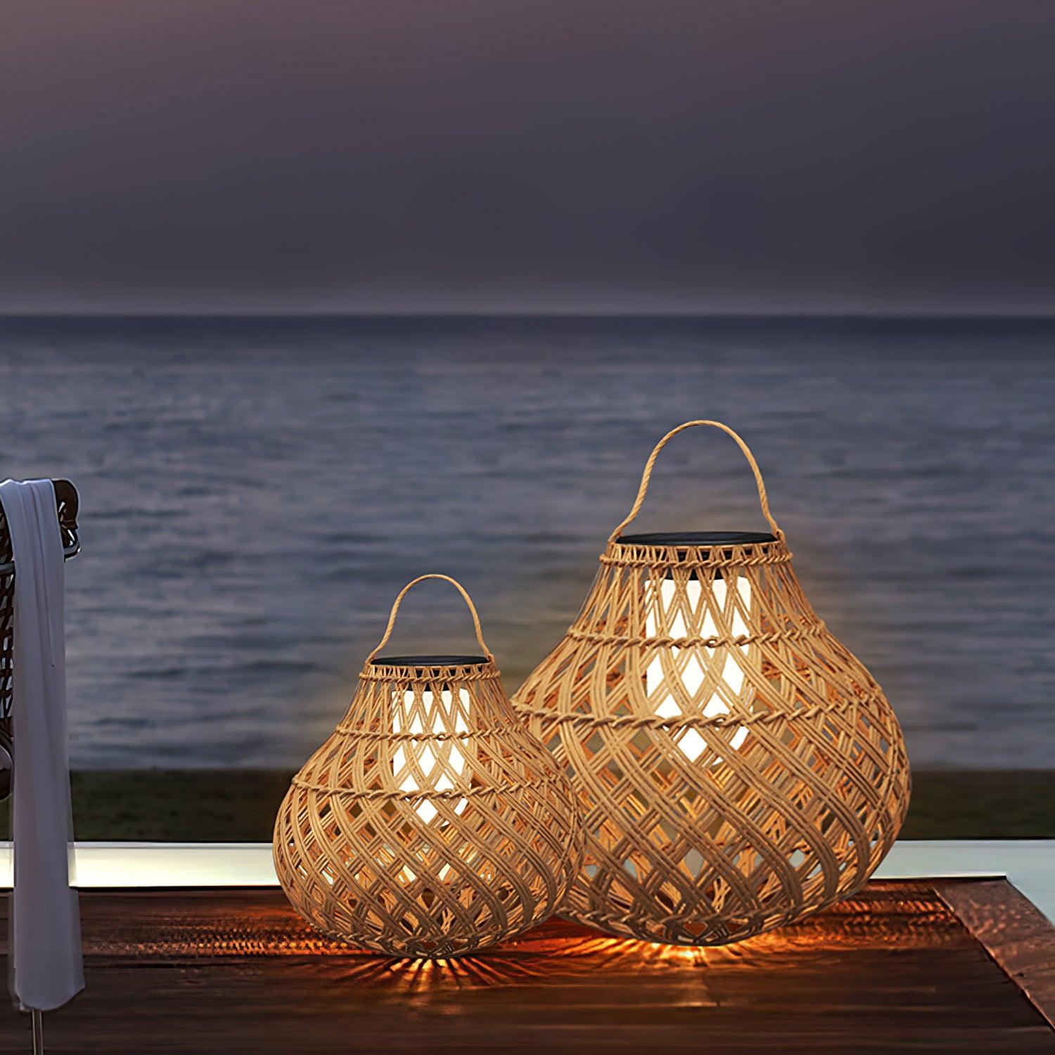 Woven Sphere Lantern Outdoor Lamp - Solar Outdoor Lamp Great