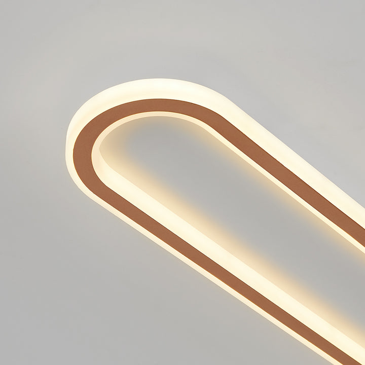 Oval LED Ceiling Light - Gold Art Deco Design Lamp for Modern Homes