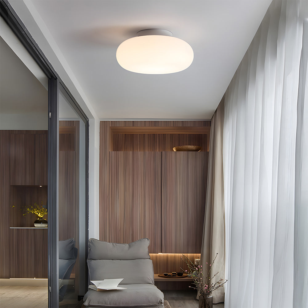 Modern Iron Ceiling Light - Round lampshade Fixture for Bedroom