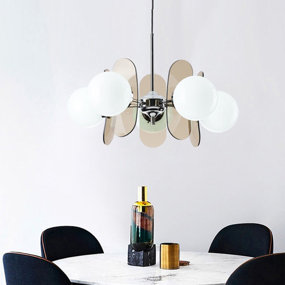 Art Deco Pendant Light - Petal Acrylic Material for Living Room