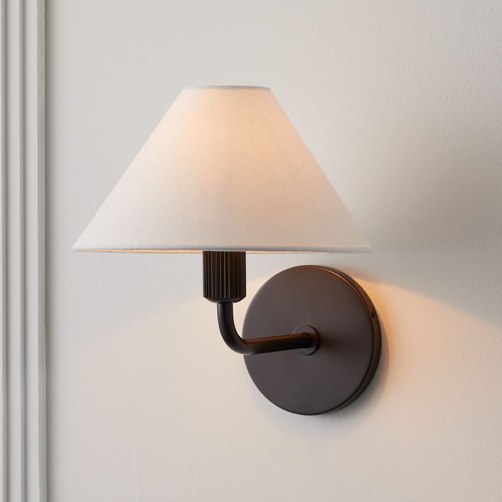 Diora Wall Sconce Light - Modern Brass Fixture with Elegant Shade