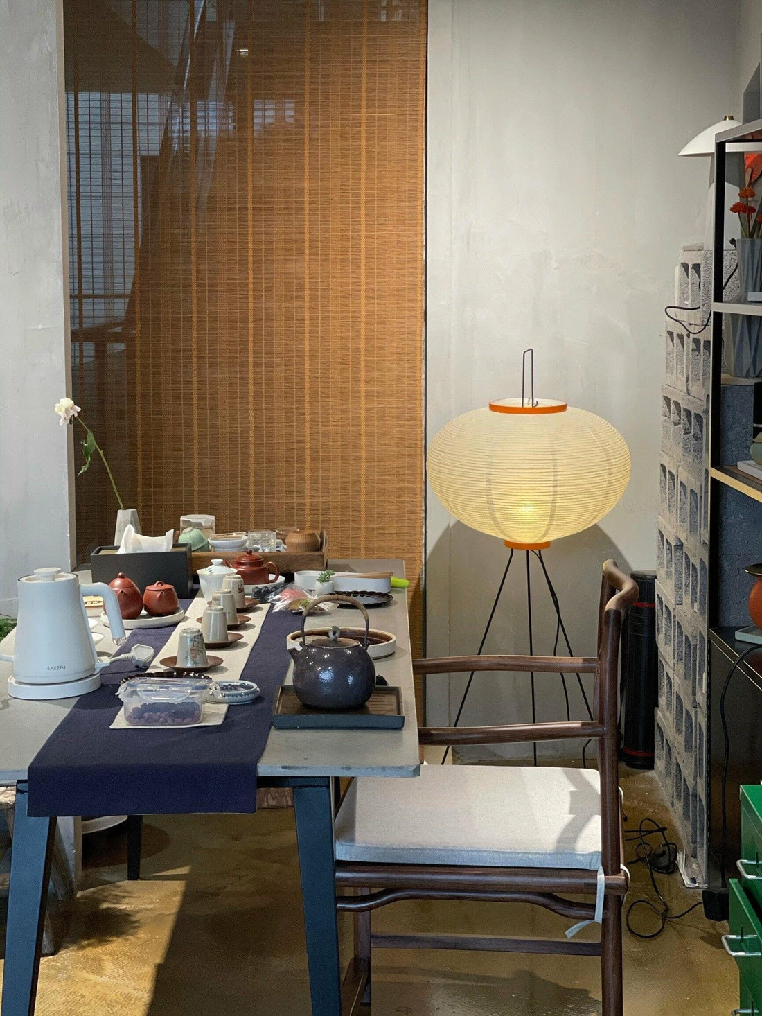 Rice Paper Floor Lamp - Bamboo Frame Soft Light for Living Room