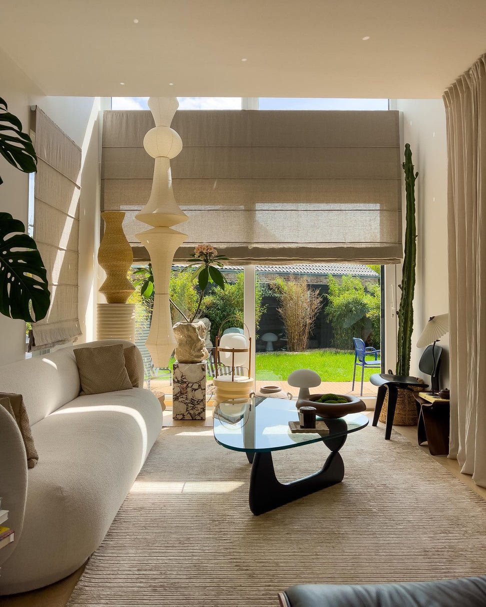 Washi Paper Pendant Swag Light - Japanese Hanging Lamp for Bedroom