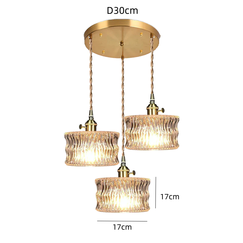 Modern Glass Shade Pendant Fixture - Classy Light for Dining Living