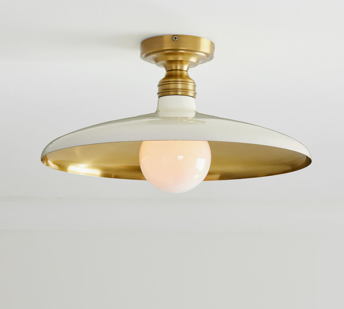 Forvara Rustic Metal Ceiling Light - Black Flush Mount for Entryway