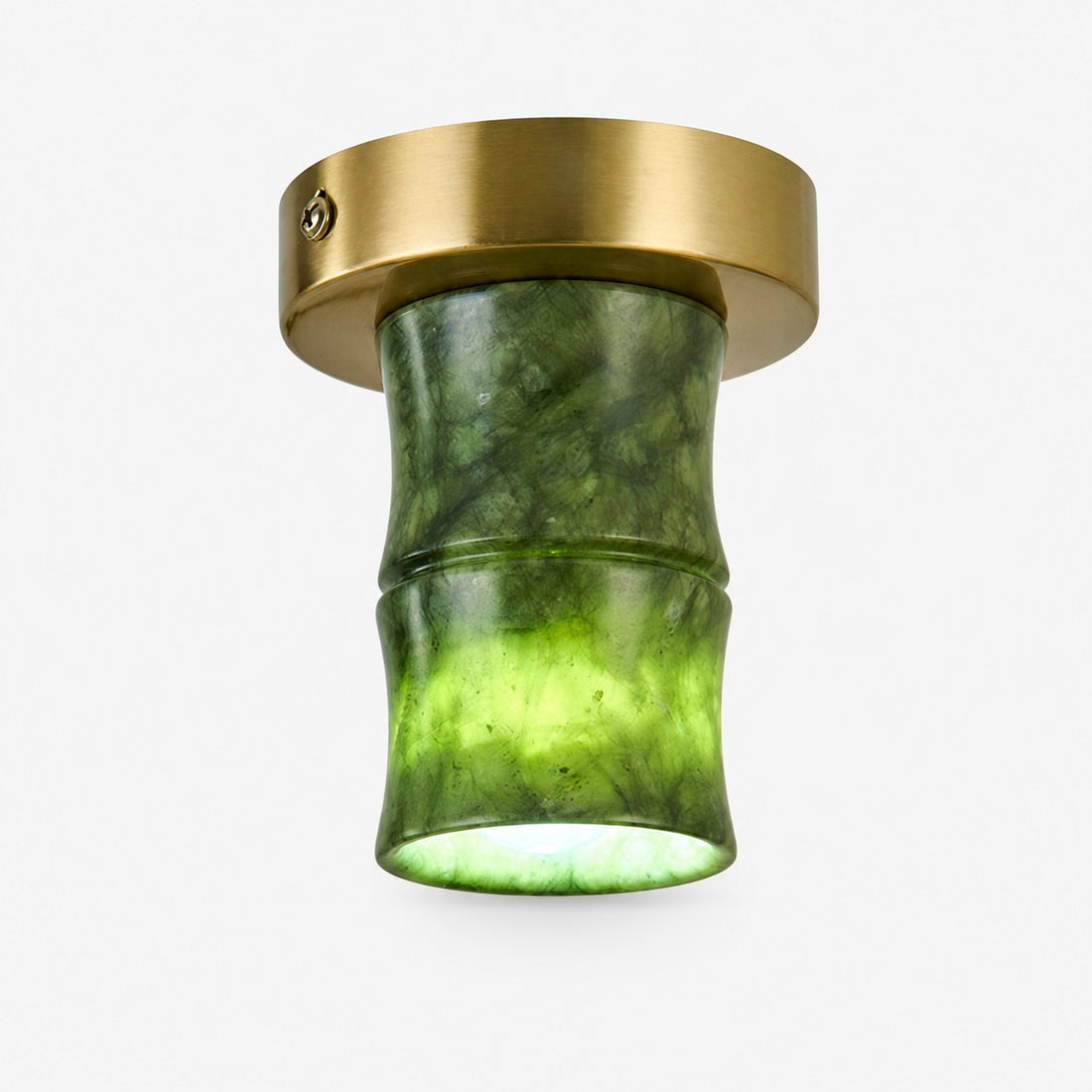 Complete jade bamboo flush mount ceiling lamp