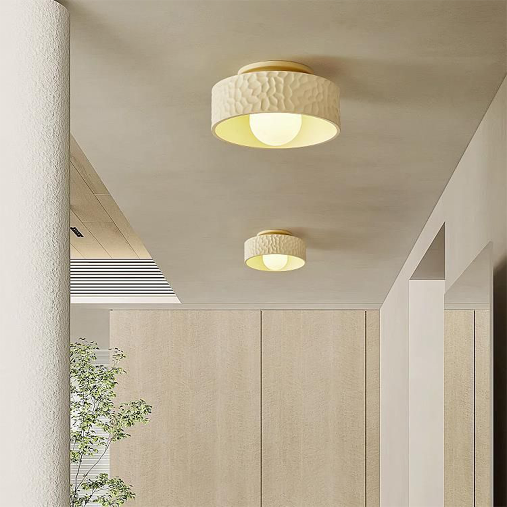 Wabi-sabi Ceiling Lamp - Round Style Fixture for Living Room
