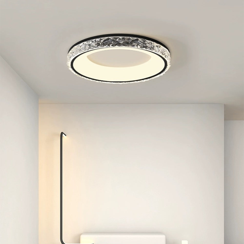 Flush Mount LED Ceiling Light – Round Acrylic Minimalist Fixture
