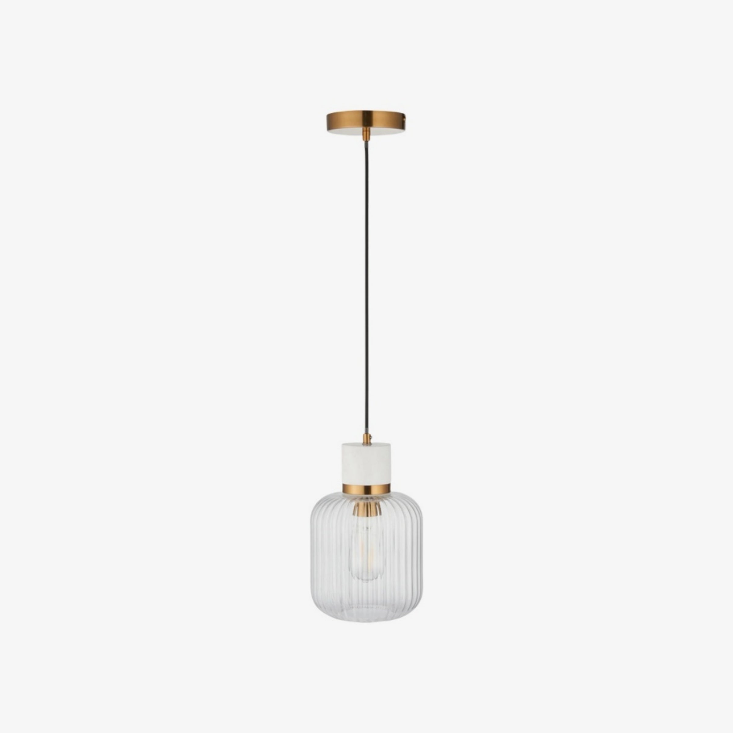Korlisse Natural Stone and Glass Pendant Light – Stylish Lamp for Lounge or Living Room