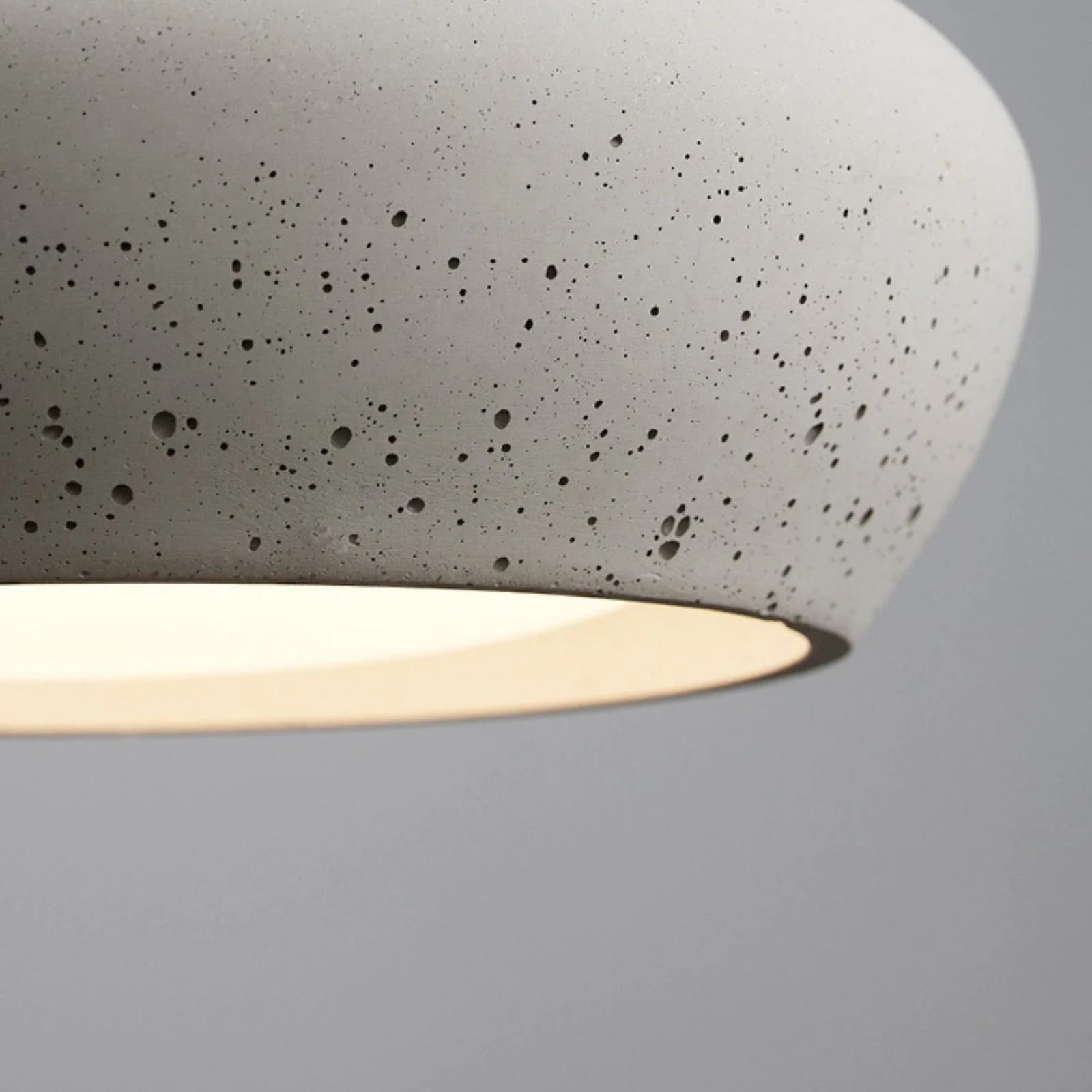 Monocem Minimalist Concrete Ceiling Fixture – Stylish Flush Mount Light for Living Room