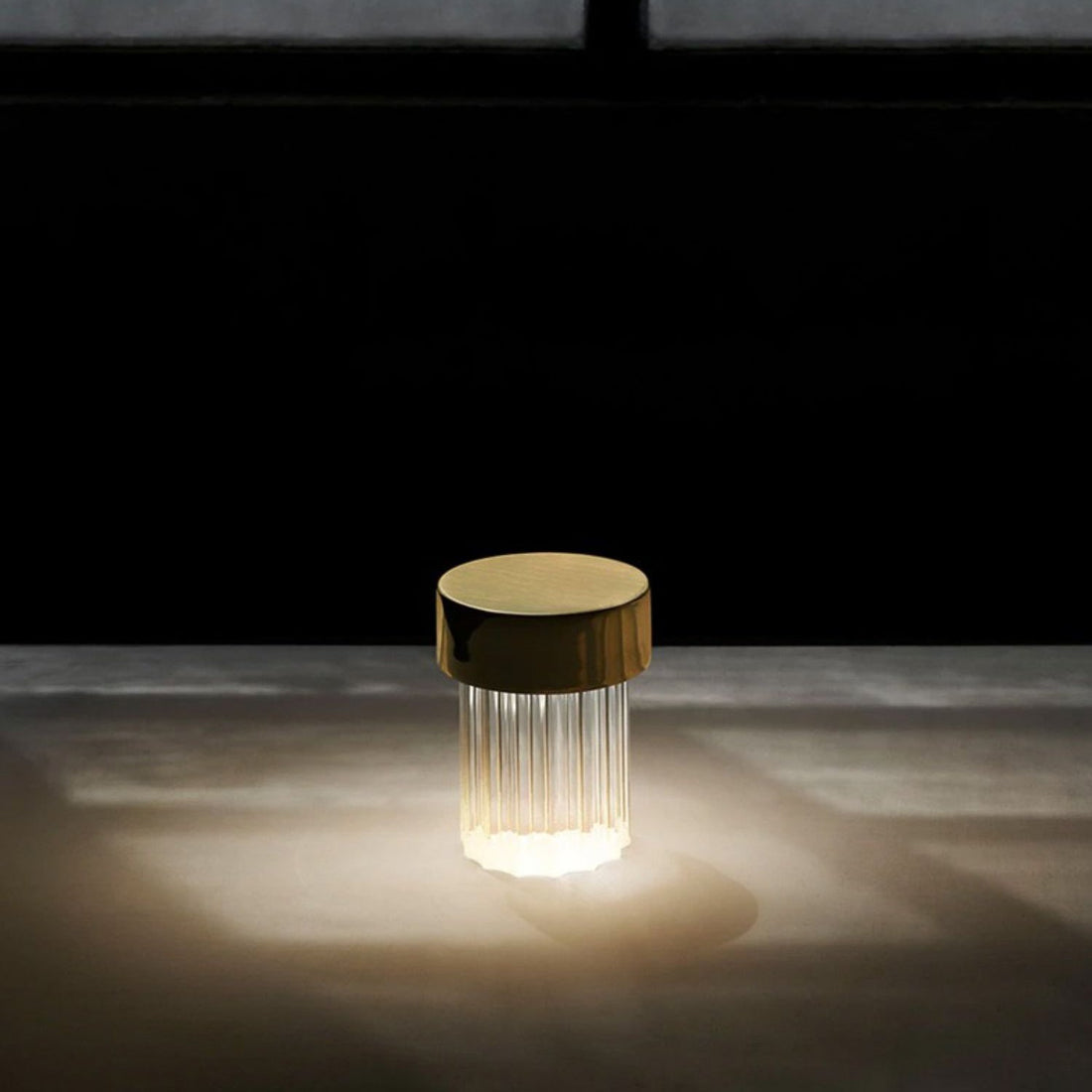 Tragbare Tischlampe – wiederaufladbare Glaslampe für Wohnzimmer und Schreibtisch