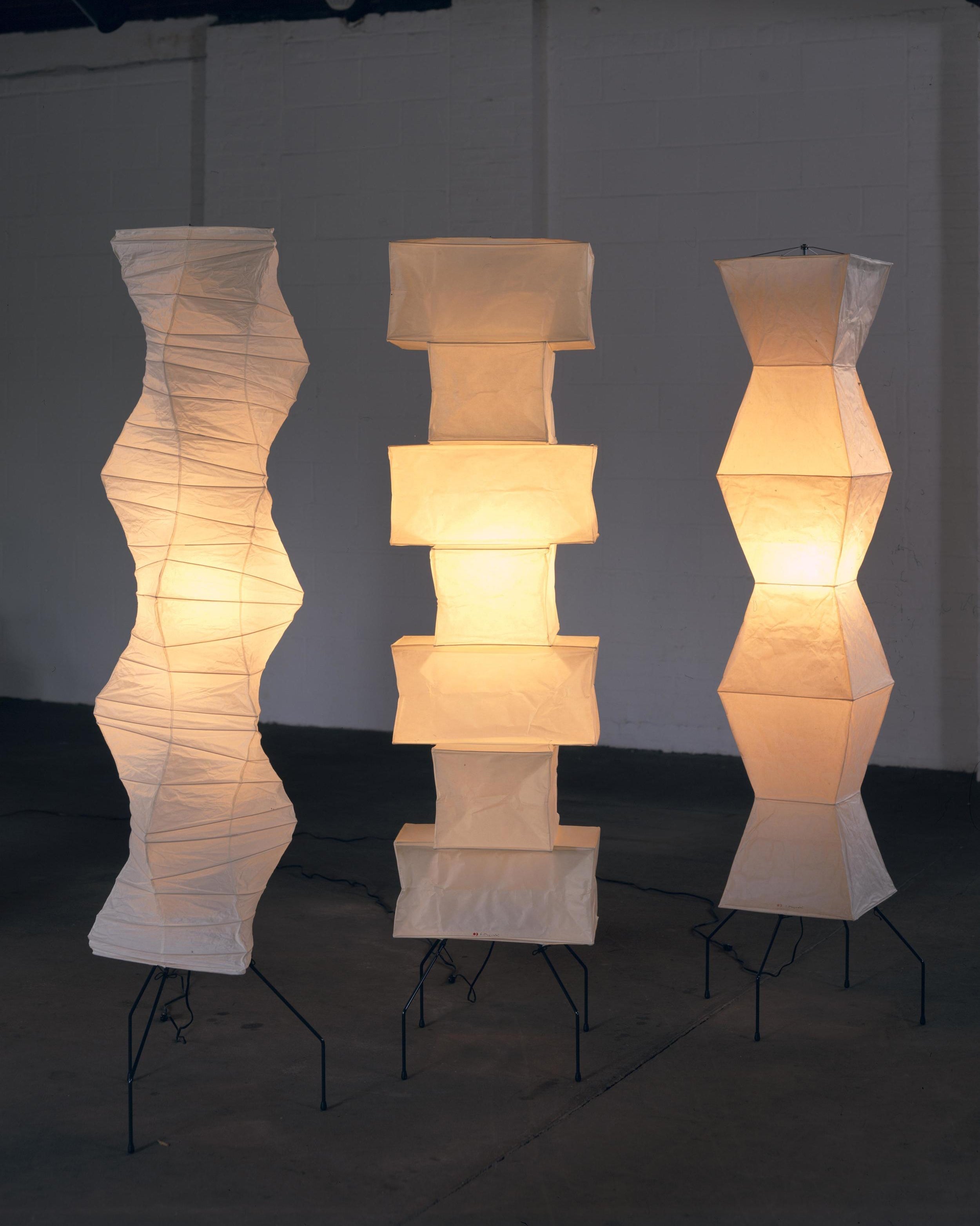 Rice Paper Floor Lamp - Bamboo Frame Soft Light for Living Room