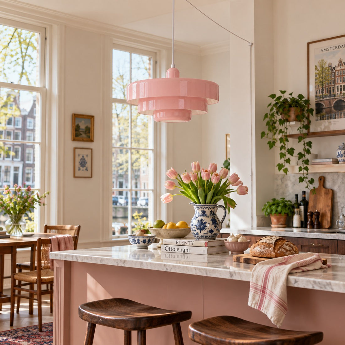 Retro Bauhaus Plug-In Pendant Light