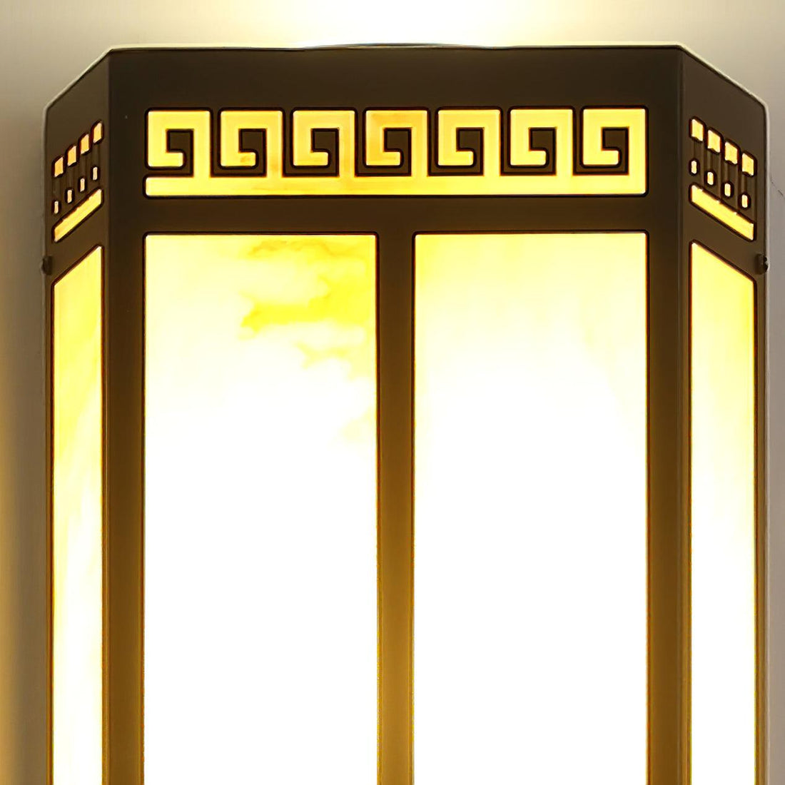 Schneeflocken-Wandleuchte aus Gipsmetall – quadratische, elegante Lampe für den Außenbereich