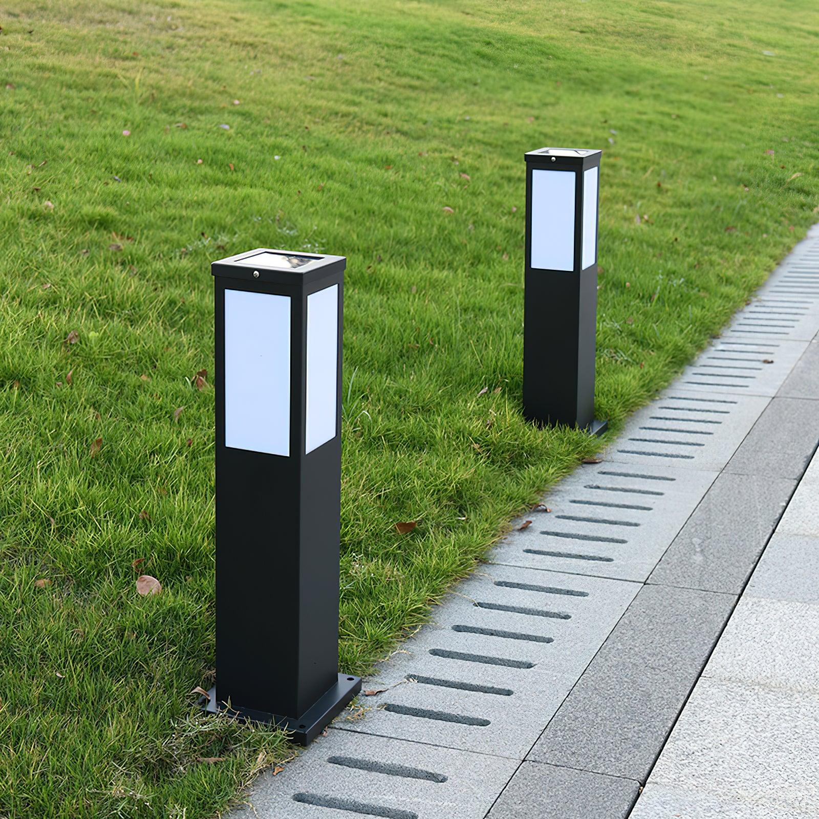 Moderne Pollerleuchte - Solar-Außenlampe aus Aluminiumdruckguss