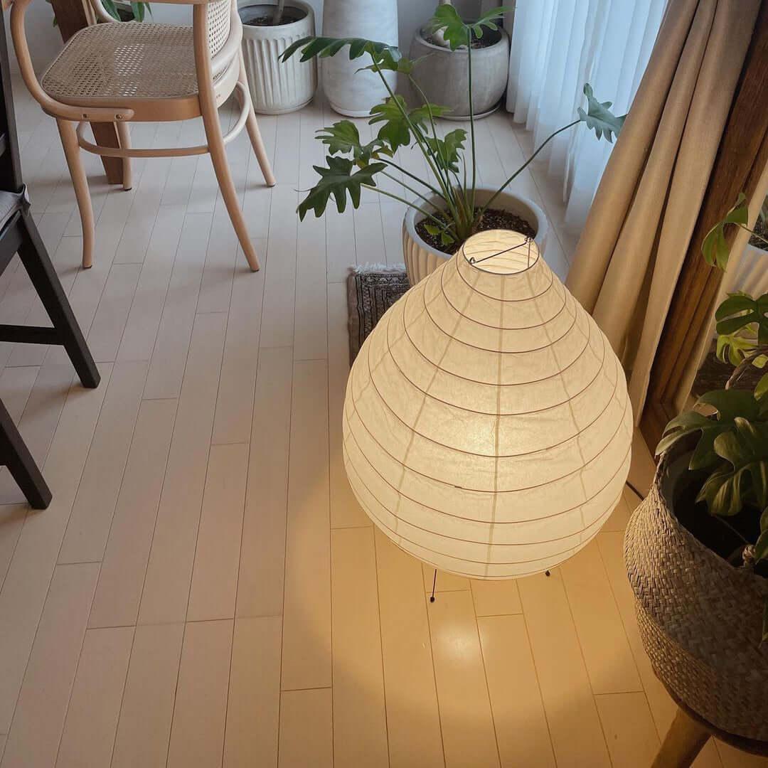 Stehlampe aus Washi-Papier – Laternendesign für Wohnzimmer &amp; Schlafzimmer
