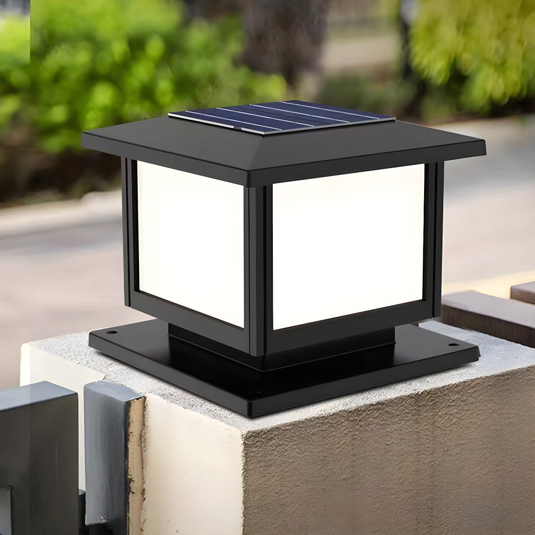 Solar-Pfostenleuchte für den Außenbereich – Moderne Gartenlampe für Gehwege und Terrassen