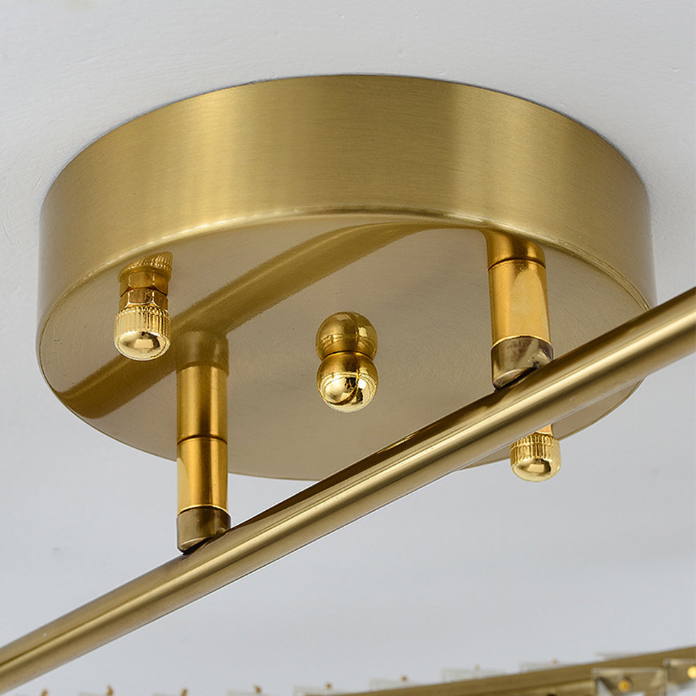 Modern LED Crystal Ceiling Lamp – Round Fixture for Living Room